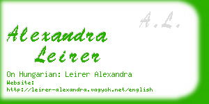 alexandra leirer business card